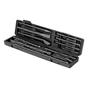 Набор буров по бетону, 5-6 х 110, 8-10-12 х 160, 14-16 х 210, 18 х 300, 20 х 450 мм, зубила, SDS Plus Matrix 71097