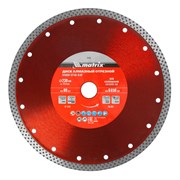 Диск алмазный, отрезной сплошной, 230 х 22.2 мм, сухая резка Matrix Professional 73136