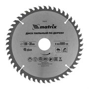 Пильный диск по дереву, 190 х 30 мм, 48 зубьев Matrix Professional 73219