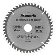 Пильный диск по дереву, 200 х 32 мм, 48 зубьев, кольцо 30/32 Matrix Professional 73263