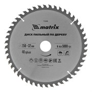 Пильный диск по дереву, 250 х 32 мм, 48 зубьев Matrix Professional 73266