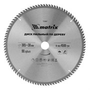 Пильный диск по дереву, 305 х 30 мм, 96 зубьев Matrix Professional 73287