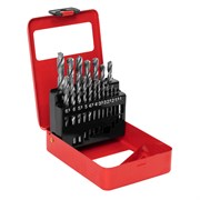 Набор сверл по металлу, 1-10 мм (через 0.5 мм) HSS 19 шт, металлическая коробка, цилиндрический хвостовик Matrix 72388