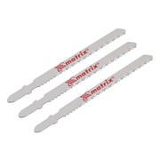 Полотна для электролобзика по дереву, 3 шт, 75 х 2.5 мм, HCS, EU- хвостовик Matrix 78141