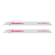 Полотна универсальные для сабельной пилы S1122VF, 200/1.8-2.5 мм, Bimetal, 2 шт, Pro Matrix 782002