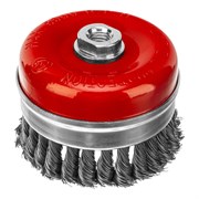 Щетка для УШМ Heavy Duty, 100 мм, М14, "чашка", крученая проволока 0.5 мм Matrix 74672