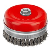 Щетка для УШМ Heavy Duty, 125 мм, М14, "чашка", крученая проволока 0.5 мм Matrix 74674