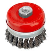 Щетка для УШМ Heavy Duty, 80 мм, М14, "чашка", крученая проволока 0.5 мм Matrix 74670