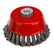 Щетка для УШМ, 100 мм, М14, "чашка", крученая проволока 0.5 мм Matrix 74628