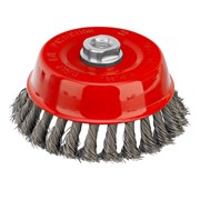 Щетка для УШМ, 125 мм, М14, "чашка", крученая проволока 0.5 мм Matrix 74627