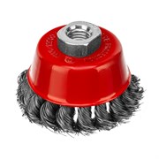 Щетка для УШМ, 75 мм, М14, "чашка", крученая проволока 0.35 мм Matrix 74614