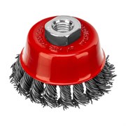 Щетка для УШМ, 75 мм, М14, "чашка", крученая проволока 0.8 мм Matrix 74622