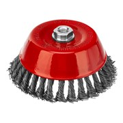 Щетка для УШМ, 150 мм, М14, "чашка", крученая проволока 0.8 мм Matrix 74626