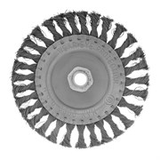 Щетка для УШМ 150 мм, М14, плоская, крученая проволока 0.35 мм Matrix 74635