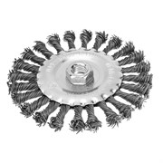 Щетка для УШМ 125 мм, М14, плоская, крученая проволока 0.8 мм Matrix 74644