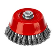 Щетка для УШМ, 125 мм, М14, "чашка", двухрядная, крученая проволока 0.35 мм Matrix 74678