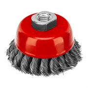 Щетка для УШМ, 75 мм, М14, "чашка", двухрядная, крученая проволока 0.5 мм Matrix 74681