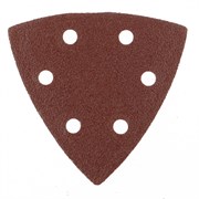 Треугольник абразивный на ворсовой подложке под "липучку", перфорированный, P 80, 93 мм, 5 шт Matrix 73859