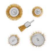 Набор щеток для дрели, 5 шт, 2 плоские, 50-75 мм, 3 "чашки", 25-50-75 мм, со шпильками Matrix 74492