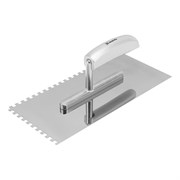 Гладилка из нержавеющей стали, 280 х 130 мм, деревянная ручка, зуб 6 х 6 мм Matrix 86737