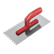 Гладилка стальная, 280 x 130 мм, зеркальная полировка, пластмастмассовая ручка, зуб 8 x 8 мм Matrix 86778