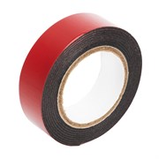 Лента клейкая на вспененной основе, двусторонняя, черная, 19 мм х 1.5 м Matrix 89085