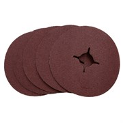 Круги фибровые 5 шт, Р 80, 115 х 22 mm Matrix 73904