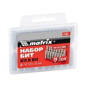 Бита PH1 x 25 мм, сталь 45Х, 20 шт, пластиковый бокс Matrix 11350