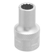 Головка торцевая, 9 мм, двенадцатигранная, CrV, под квадрат 1/2, хромированная Stels 13649