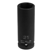 Головка ударная удлиненная шестигранная, 21 мм, 1/2, CrMo Stels 13947