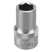 Головка торцевая удлиненная, 12 мм, шестигранная, CrV, под квадрат 1/2 Stels 13845