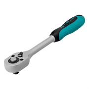 Ключ-трещотка 3/8", CrV, 72 зуба, с быстрым сбросом, матовый хром Stels 14042