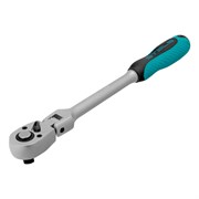 Ключ-трещотка шарнирный 1/2", СrV, 72 зуба, с быстрым сбросом, матовый хром Stels 14046