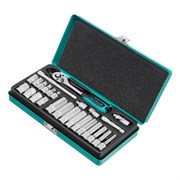 Набор торцевых головок с трещоткой, 1/4", 26 предметов Stels 13574