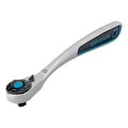 Ключ-трещотка 1/2", CrV, 120 зубьев, с быстрым сбросом, цельнометаллический, хром Gross 14137