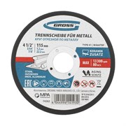 Круг отрезной по металлу, 115 х 1.2 х 22 мм Gross 74362