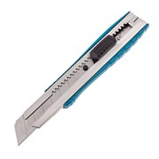 Нож, 195 мм, металлический корпус, выдвижное сегментное лезвие 25 мм (SK-5) металлическая направляющая, клипса для ремня Gross 78896