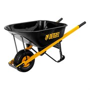 Тачка строительная, усиленная, объем 140 л, 230 кг, колесо 15х6.00-6 Denzel 68999