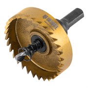 Коронка по металлу HSS, 55 мм, нитридтитановое покрытие Denzel 724118