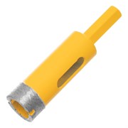 Сверло алмазное по керамограниту, 18 мм, мокрая резка, трехгранный хвостовик Denzel 72678