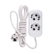 Удлинитель бытовой, серия УХз-10-203, с заземлением, 3 м, 2 розетки, 10 А Denzel 95961