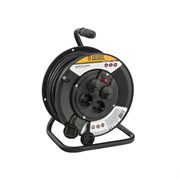 Удлинитель силовой на кабельной катушке, 50 м, 4 розетки с крышкой, IP44, 16 А, серия УХз16 Denzel 95908