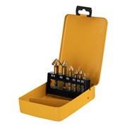 Набор зенковок, HSS, M3-M10, 6 шт, металл. кейс // Denzel 72313