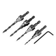 Набор сверл под конфирмат, 3-5 мм, 4 шт Denzel 704240