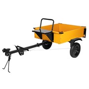 Прицеп для мотоблока TT-500, оцинк., груз. 500 кг, рег. сцепка, колеса 4.00-10, в упаковке Denzel 59950