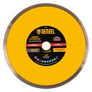 Диск алмазный отрезной 230 х 22,2 мм, сплошной, супертонкий, горячий пресс, мокрое резание Denzel 73055