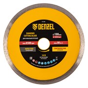 Диск алмазный сплошной, супертонкий, 180 х 25,4 мм, горячее прессование, мокрое резание Denzel 73158
