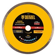 Диск алмазный сплошной, супертонкий, 250 х 25,4 мм, горячее прессование, мокрое резание Denzel 73160