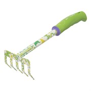 Грабли 5 - зубые, 85 х 310 мм, стальные, пластиковая рукоятка, Flower Green, Palisad 62039