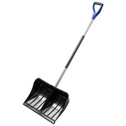 Лопата для уборки снега пластиковая, 540 х 375 х 1520 мм, стальной черенок,стальная планка, Palisad 61568